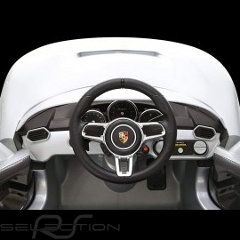 Battery vehicle Electric carrier for children 12V Porsche 918 Spyder Silver grey