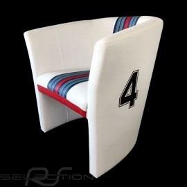 Tub chair Racing Inside n° 4 white Racing team / red