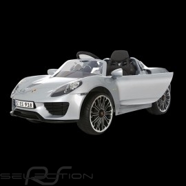 Battery vehicle Electric carrier for children 12V Porsche 918 Spyder Silver grey