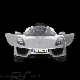 Battery vehicle Electric carrier for children 12V Porsche 918 Spyder Silver grey