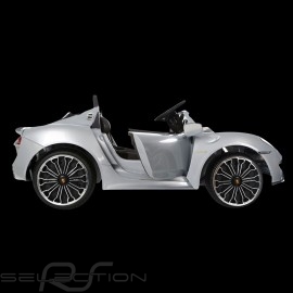 Battery vehicle Electric carrier for children 12V Porsche 918 Spyder Silver grey