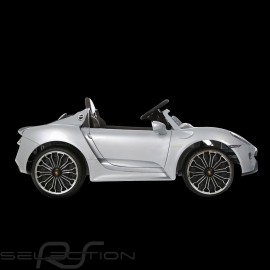 Batterie-auto Elektrotransporter für Kinder 12V Porsche 918 Spyder Silbergrau
