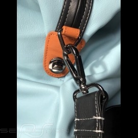 Gulf Racing Travel bag leather blue / orange / black