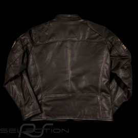 Leather jacket Jo Siffert Classic driver black - men