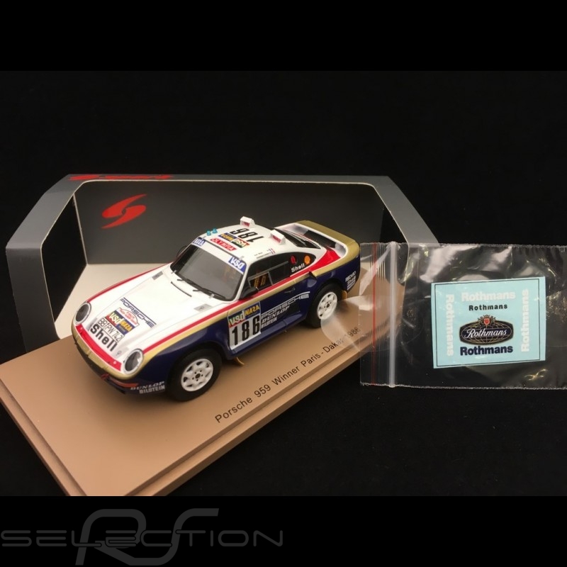 Porsche 959 Winner Paris-Dakar 1986 n° 186 1/43 Spark S7815