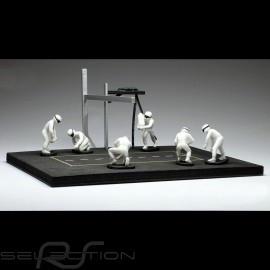 Diorama Set-Figuren Pit stop 6 Mechaniker - Weiß 1/43 IXO FIG004SET