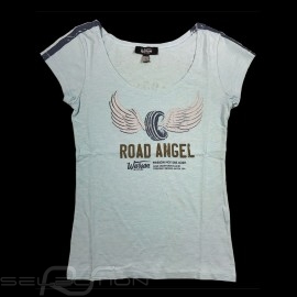 Road Angel T-shirt Vintage design Hellblau - Damen