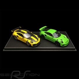 1/12 showcase for Porsche model Black leatherette base premium quality