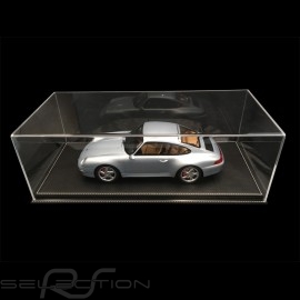 1/12 showcase for Porsche model Black leatherette base premium quality