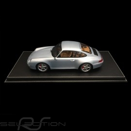 1/12 Vitrine für Porsche Modelle Boden Schwarz Kunstleder mit weißen Nähten premium quality