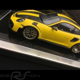 1/18 showcase for Porsche model black base / alu surround premium quality