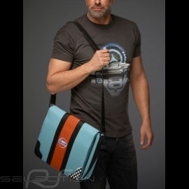 Gulf Messengerbag blau Leder Zielfag