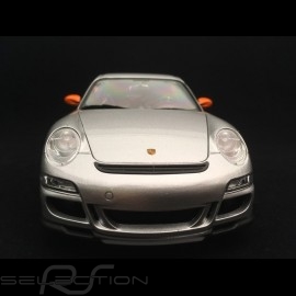 Porsche 911 GT3 RS 997 phase II graü / orange streifen 2007 1/18 Welly 18015