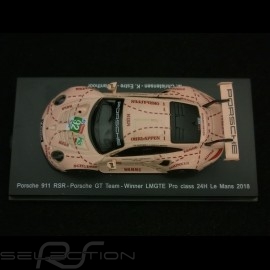 Porsche 911 type 991 RSR n° 92 Pink pig Winner 24H Le Mans 2018 1/64 Spark Y122