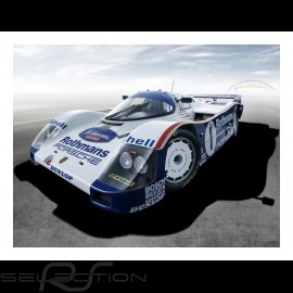 Porsche 962C n° 1 Rothmans racing plakat 29.7cm x 42cm
