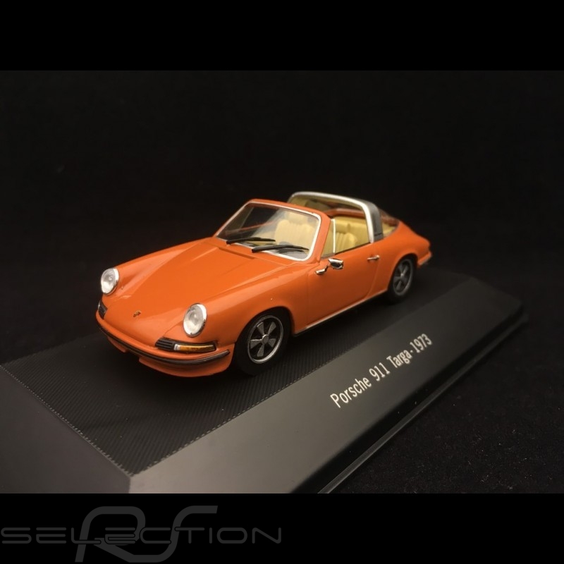 Norev 1/18 Porsche 911S Targa 1973 Jaune Métal - Miniature Collection Réf.187643