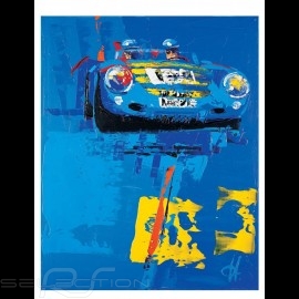 Porsche 550 spyder blue Mille Miglia 2003 Reproduction of an Uli Hack original painting