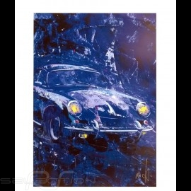 Porsche 356 State of Art Belgium Blue Reproduction of an Uli Hack original painting