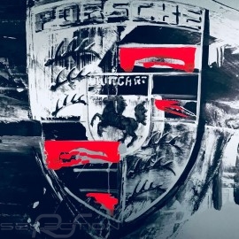 Porsche crest Aluminum colour Uli Hack 75 x 75