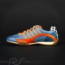 Sneaker / Basket Schuhe style Rennfahrer Gulf blau - Damen