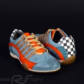 Sneaker / Basket Schuhe style Rennfahrer Gulf blau - Damen