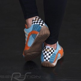 Sneaker / Basket Schuhe style Rennfahrer Gulf blau - Damen