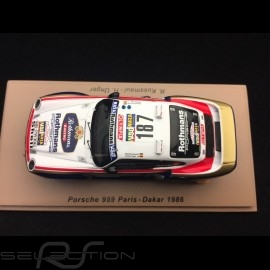 Porsche 959 n° 187 Rothmans Paris - Dakar 1986 1/43 Spark S7816