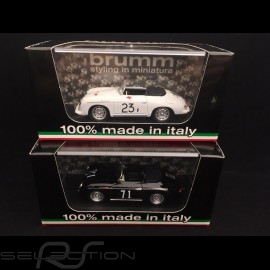 Duo Porsche 356 A Speedster Riverside 1959 n° 71 et Palm spring 1955 n° 23F 1/43 Brumm R117B R117C