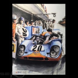 Porsche Poster 917 K Mc Queen Le Mans 1970 n° 20 - Printed reproduction  of a painting by Uli Ehret - 324