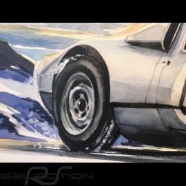 Porsche 904 GTS top of mountain on canvas 60 x 90 cm Limited edition Uli Ehret - 591