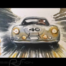 Porsche 356 Trio Stuttgart Le Mans on canvas 60 x 80 cm Limited edition Uli Ehret - 199