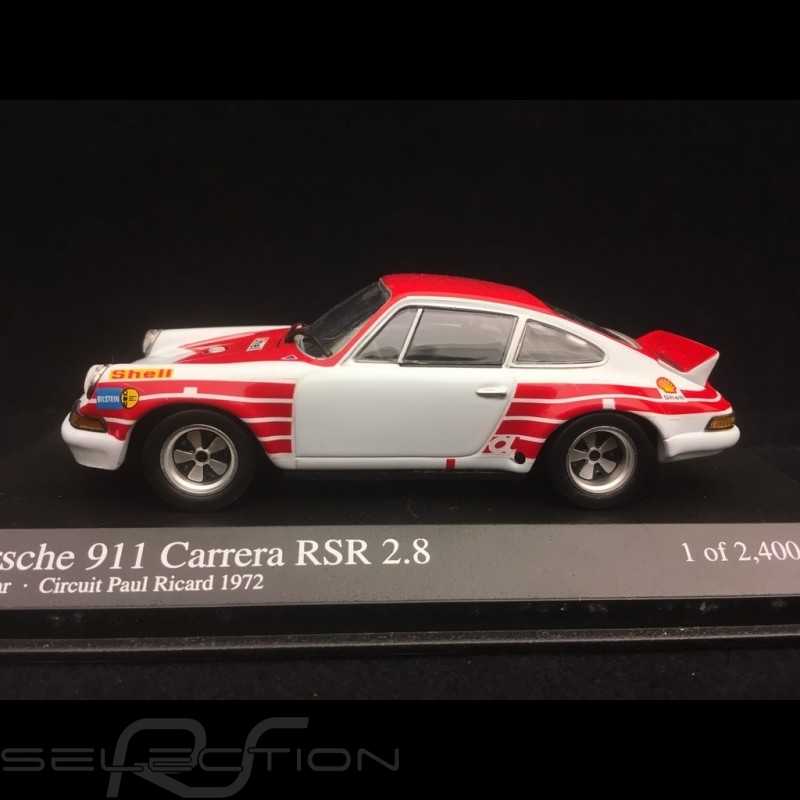 Porsche 911 Carrera RSR 2.8 Test Car Paul Ricard Spur 1972 1/43 Minichamps 430726990