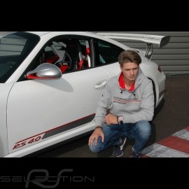 Porsche Hoodie Motorsport Collection grey / red WAP816LFMS - men