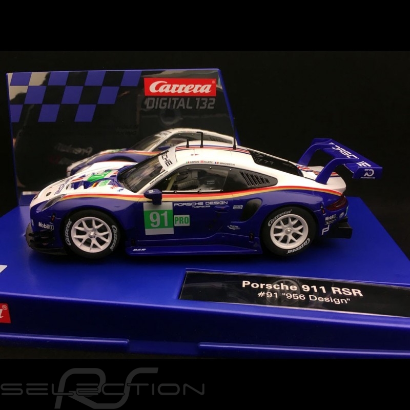 Slot car Porsche 911 RSR 24h Le Mans 2018 n° 91 Rothmans design 1/32 Carrera 20030891