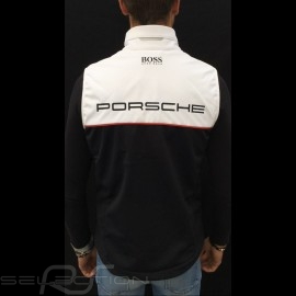 Porsche Jacke Motorsport Hugo Boss Ärmellose Softshell schwarz / weiß Porsche Design WAP437LOMS - Unisex