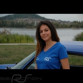 Lady's v-neck royal blue t-shirt RS Club