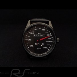 Porsche 911 300 km/h Tachometer Uhr schwarz Gehause / schwarz Wahl / weiße Zahlen