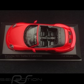 Porsche 911 Turbo S Cabriolet type 991 mark II 2016 guards red 1/43 Minichamps 410067180