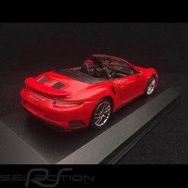 Porsche 911 Turbo S Cabriolet type 991 mark II 2016 guards red 1/43 Minichamps 410067180