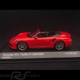 Porsche 911 Turbo S Cabriolet type 991 mark II 2016 guards red 1/43 Minichamps 410067180