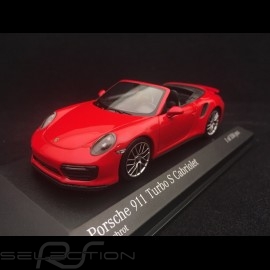 Porsche 911 Turbo S Cabriolet type 991 mark II 2016 guards red 1/43 Minichamps 410067180