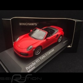 Porsche 911 Turbo S Cabriolet type 991 mark II 2016 guards red 1/43 Minichamps 410067180