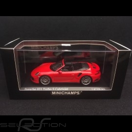 Porsche 911 Turbo S Cabriolet type 991 mark II 2016 guards red 1/43 Minichamps 410067180