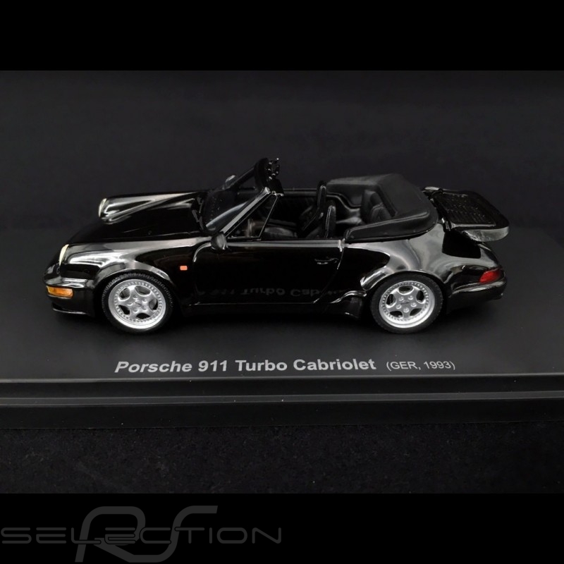 Porsche 911 type 964 Turbo Cabriolet 1993 Black 1/43 Autocult 60031