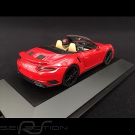 Porsche 911 type 991 phase II Turbo S Cabriolet 2016 carmin rot 1/43 Herpa 071482