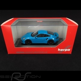 Porsche 911 type 991 phase II Turbo S 2016 Miami blau 1/43 Herpa 071475
