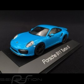 Porsche 911 type 991 phase II Turbo S 2016 Miami blue 1/43 Herpa 071475