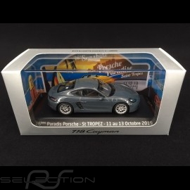 Porsche 718 Cayman 2016 metallic graphit blau 1/43 Minichamps WAP0204010G