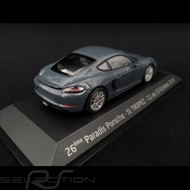 Porsche 718 Cayman 2016 metallic graphit blau 1/43 Minichamps WAP0204010G