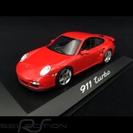 Porsche 997 Turbo 3.6 mk 1 2007 Guards red 1/43 Minichamps WAP02013116